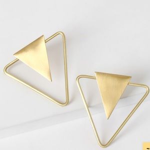 Apex Gold Triangle Earrings